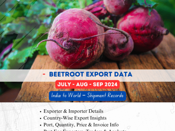 Beetroot Export from India (July-Aug-Sep 2024)