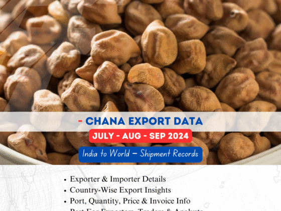 Chana Export from India (July-Aug-Sep 2024)