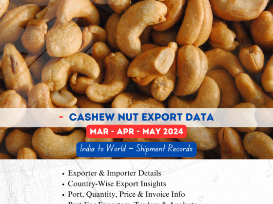 Cashew nut Export from India (Mar-Apr-May 2024)