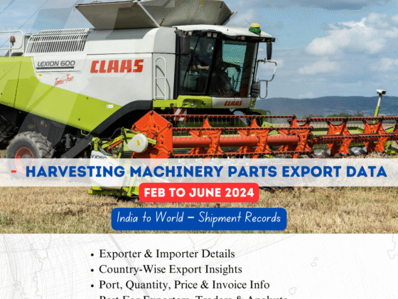 Harvesting Machinery Spare Parts Export from India (Feb to June 2024)