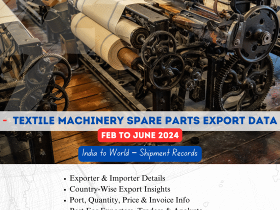 Textile Machinery Spare Parts Export from India (Aug to Dec 2023)