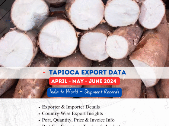 Tapioca Export from India (Apr-May-Jun 2024)